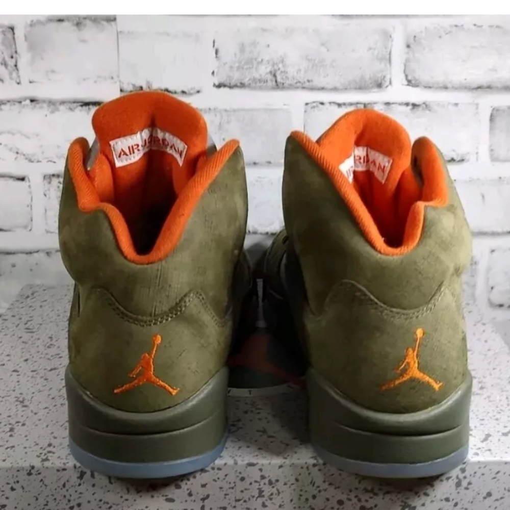 Nike Air Jordan 5 Retro Olive Solar Orange DD0587-308 Men's 9.5 - Picture 4 of 8